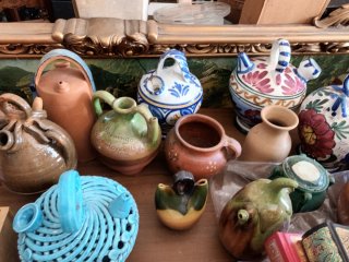 Botijos antiguos de cerámica artesanal