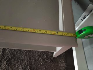 Mesa baja elevable cristal y madera