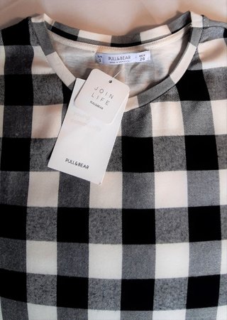 Blusa cuadros Vichy manga abullonada