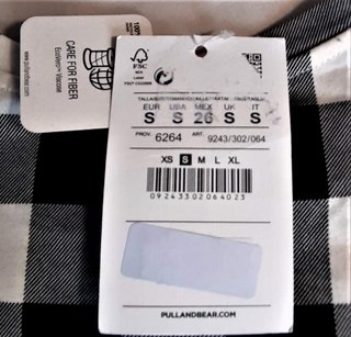 Blusa cuadros Vichy manga abullonada