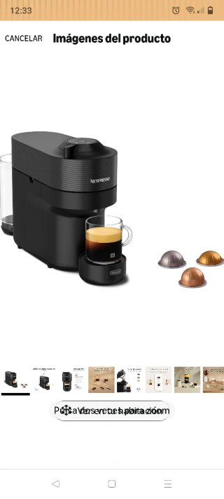 Nespresso De'Longhi Vertuo Pop ENV90.B, Cafetera