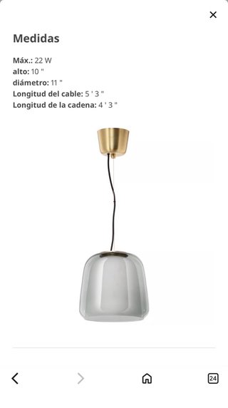 Lámpara Techo Evedal Ikea