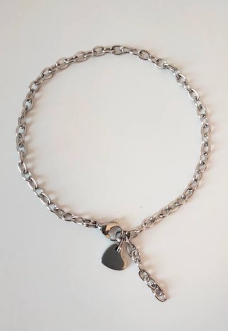 Cavigliera in acciaio con Cuore