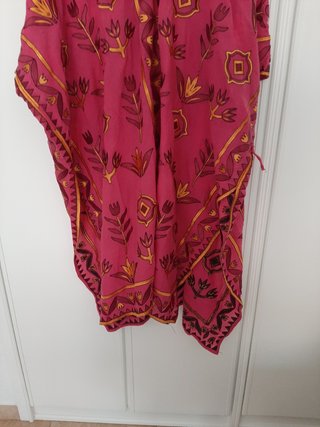 Chaqueta kimono rosa y dorada