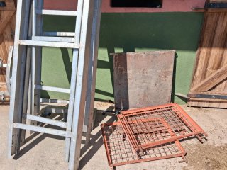Escalera de aluminio desmontable, has 12,5 mtrs