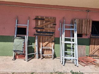 Escalera de aluminio desmontable, has 12,5 mtrs
