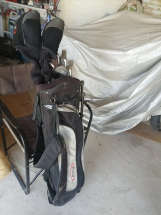 Bolsa de golf y palos