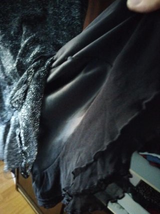 Vestido negro y gris mujer