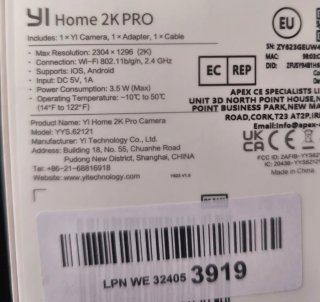 Cámara Seguridad YI 2K Pro Audio Bidireccional