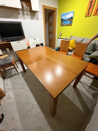 Mesa comedor extensible 90cm + 4 sillas
