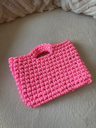 Bolso crochet rosa