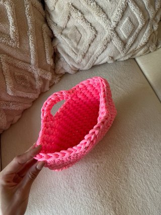 Bolso crochet rosa