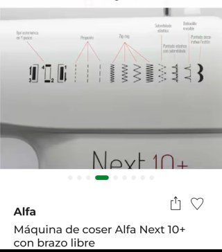 Máquina de coser Alfa Next 10+