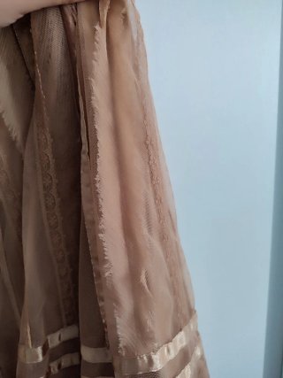 Falda René Derhy M/38 Dorada y Marrón