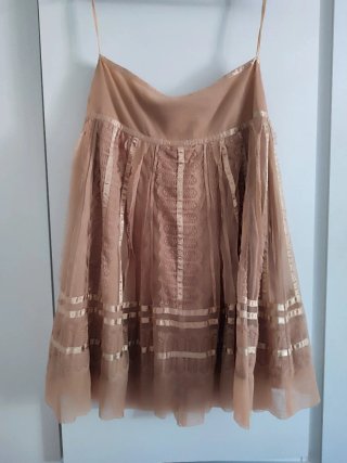 Falda René Derhy M/38 Dorada y Marrón