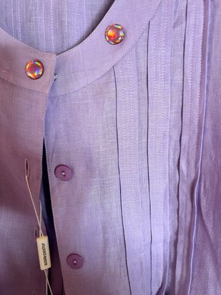 Blusa lila Adela Pastor lino