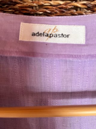 Blusa lila Adela Pastor lino