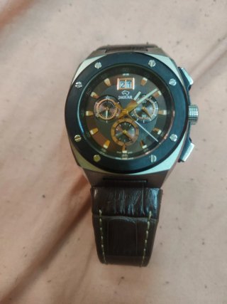 Reloj Jaguar Cronógrafo Marrón y Plateado