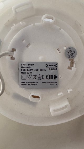 Lámpara IKEA Mesosfär Descatalogada
