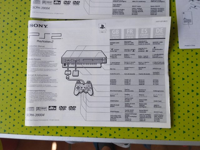 Manuales PS2 SCPH-39004 Sony