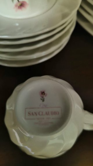 Vajilla Porcelana Flores Rosas San Claudio de 1901