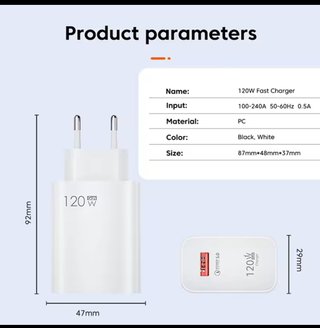 Cargador Xiaomi 120W HyperCharge Original Nuevo