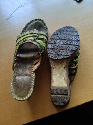 Sandalias de cuero mujer