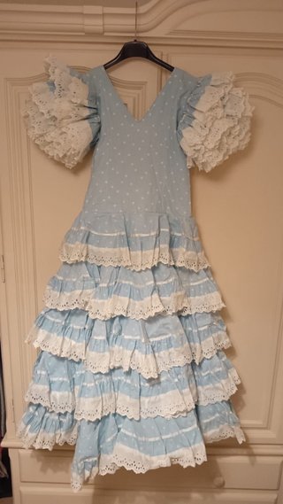 Traje Flamenca Niña 7/8 Estampado Lunares