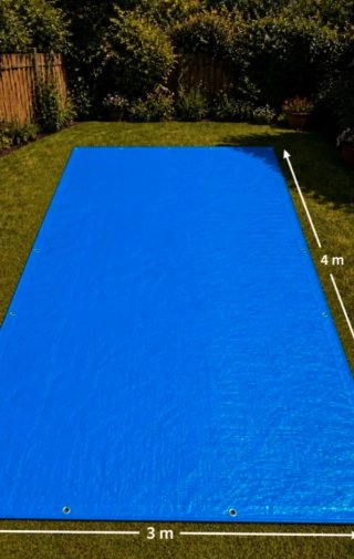 Lona extrafuerte impermeable 3x4 m suelo piscina