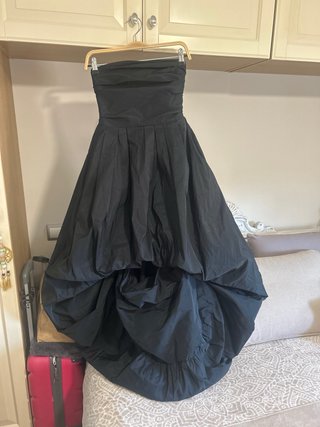Vestido de fiesta negro palabra de honor