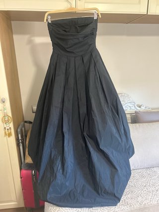 Vestido de fiesta negro palabra de honor