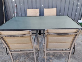 Mesa de Terraza con 4 Sillas