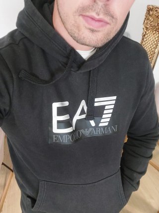 Sudadera EA7 Emporio Armani Negra Gris