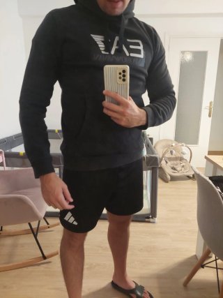 Sudadera EA7 Emporio Armani Negra Gris