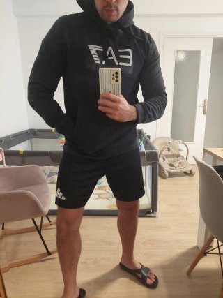 Sudadera EA7 Emporio Armani Negra Gris