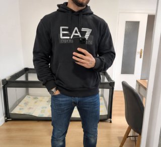 Sudadera EA7 Emporio Armani Negra Gris