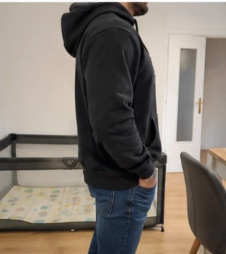 Sudadera EA7 Emporio Armani Negra Gris