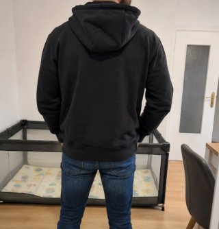 Sudadera EA7 Emporio Armani Negra Gris