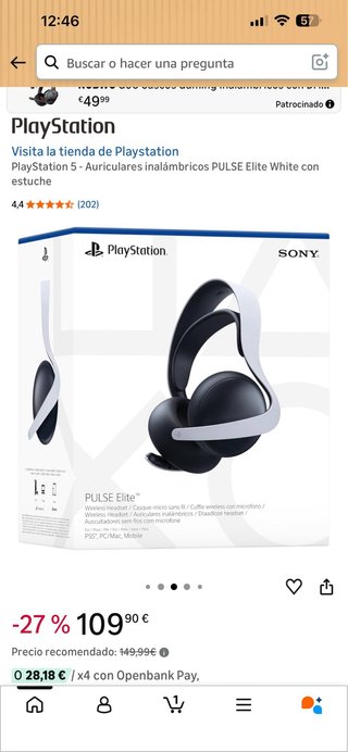 PlayStation 5 - Auriculares inalámbricos PULSE Eli