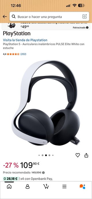 PlayStation 5 - Auriculares inalámbricos PULSE Eli