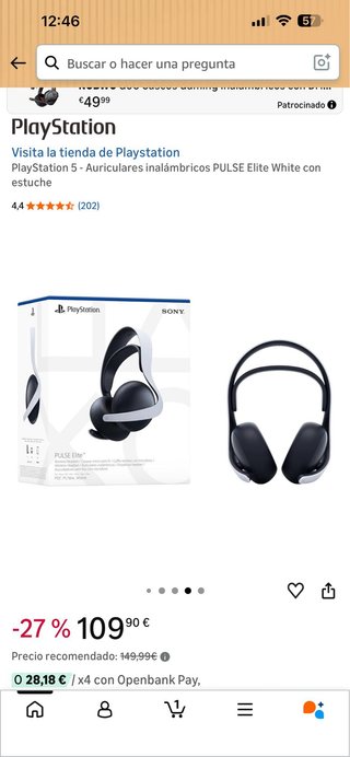 PlayStation 5 - Auriculares inalámbricos PULSE Eli