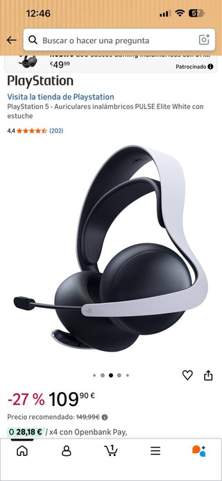 PlayStation 5 - Auriculares inalámbricos PULSE Eli