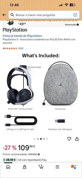 PlayStation 5 - Auriculares inalámbricos PULSE Eli