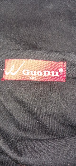 Camiseta tirantes Guodil negra con ribete rosa M