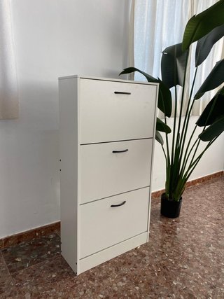 Zapatero blanco 3 baldas