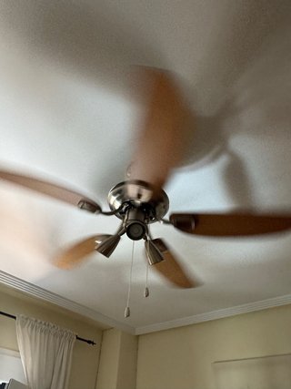 Lámpara Techo con Ventilador Madera