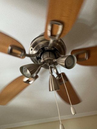 Lámpara Techo con Ventilador Madera