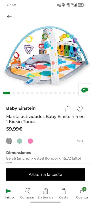 Gimnasio para bebé con piano y juguetes