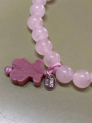 Pulsera Tous Cuarzo Rosa Oso