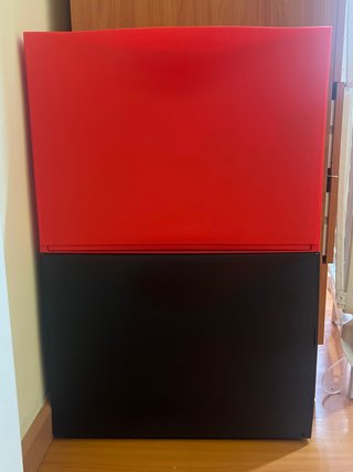 Zapatero Ikea Trones Negro/Rojo